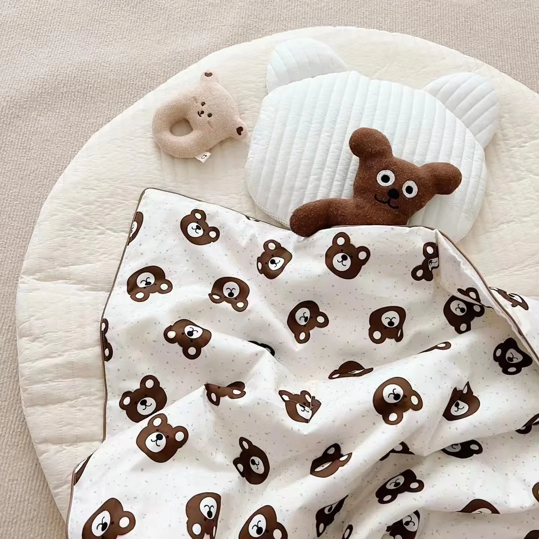 ins small cherry cute cotton summer quilt machine washable class A soybean thin air conditioner quilt