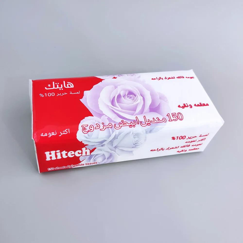 Facial tissue paper 300sheets 2ply 4ply cheap price  for hotel and home