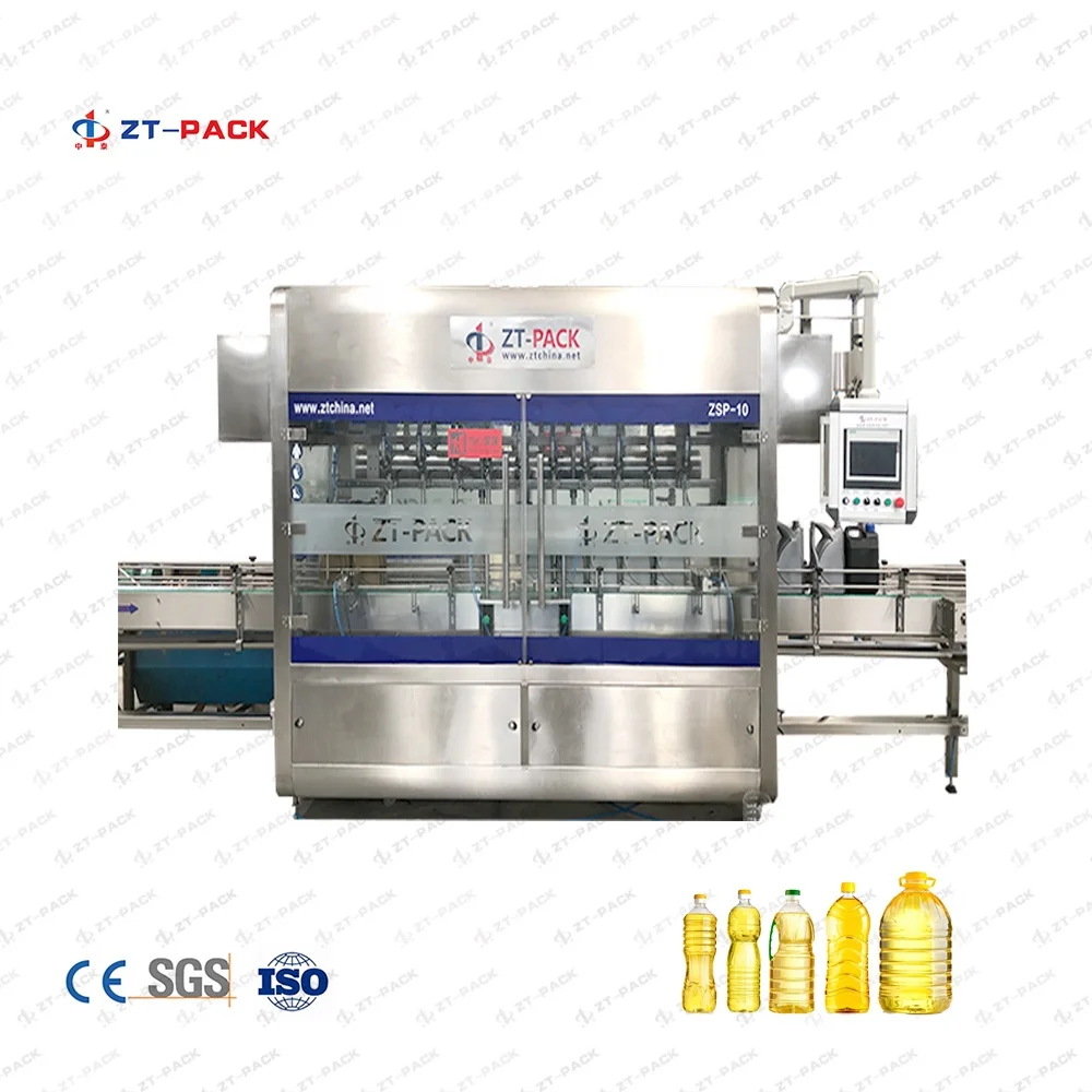 Automatic edible/cooking/coconut/vegetable/sunflower oil bottle flow meter system filling machine