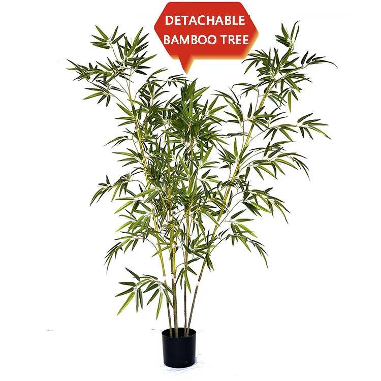 160cm 5.5ft Detachable Artificial bamboo Tree For Indoor outdoor Office Decor Custom Removable faux Potted Plants Trees