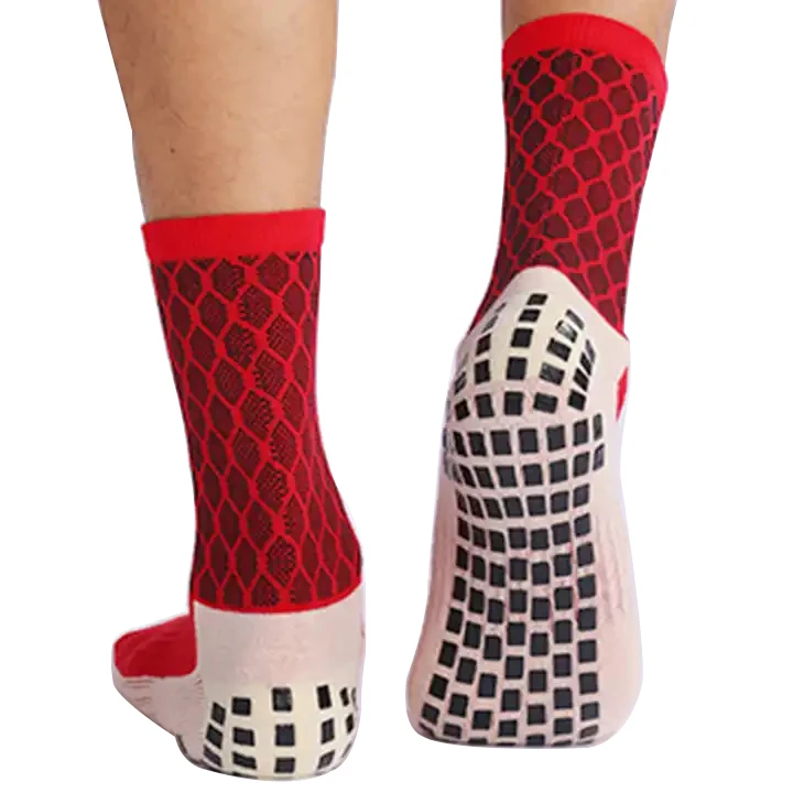 Cheap Wholesale Meias Red Men Kaos Kaki Anti-Slip Sports Men Soccer Grip Football Sock Athletic Sport Socks