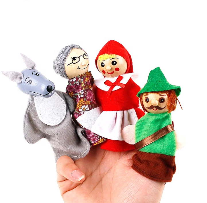 Finger puppets plush cute animal costume finger puppet family hand puppets set