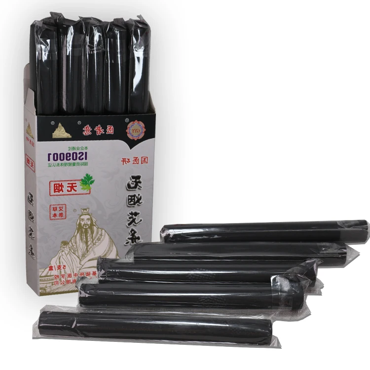 5Pcs/Box 16*130mm Moxa stick Smokeless Moxa Rolls Chinese Traditional Black Roll Burner Moxibustion Acupuncture