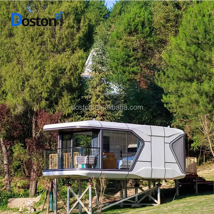 Box Capsule House Romania Capsule House Ups With Solar Panel Two Story Solar Space Outdoor Eco Capsule House