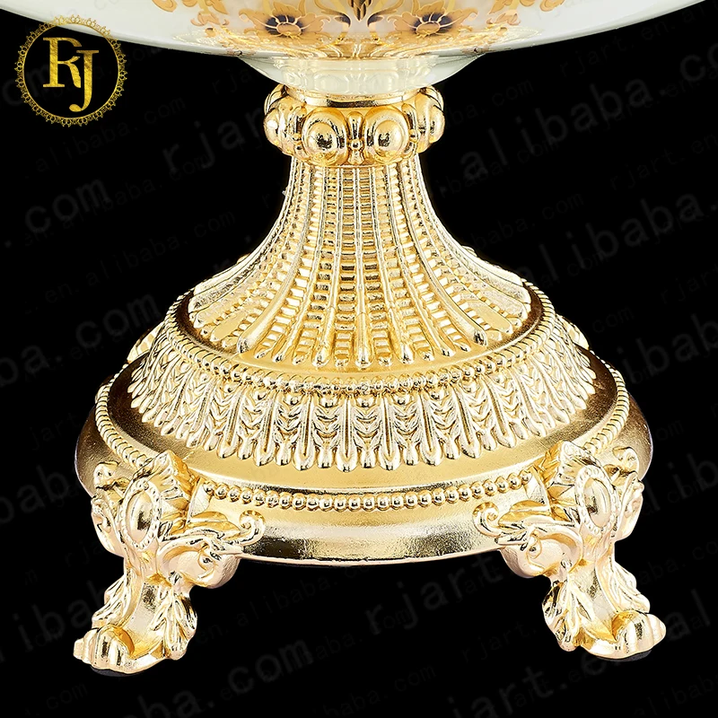 Uzbek Kazak Skidki Fruit Bowl European Porcelain Dinner Sets Idishlar Glass Gold Pattern Chinni Posuda Dinnerware Sets