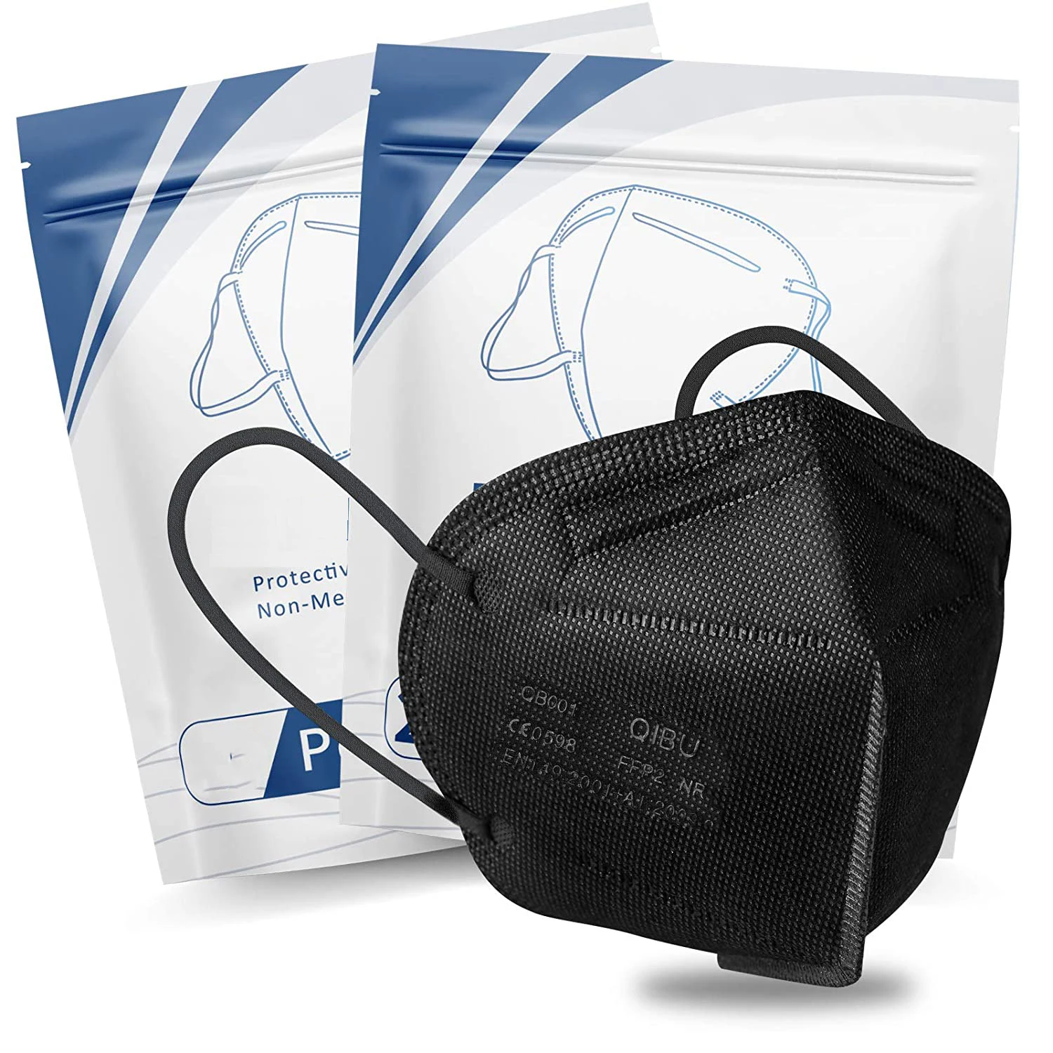 
Best Black ffp2 5 Layer Mask Ce En 149 Disposable Black Color Respirator ffp2 Face Mask 