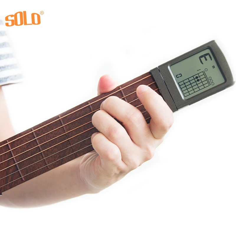 Тренажер для гитары, учебный цифровой метроном, каподастр 6 ладов, акустический инструмент, горячая Распродажа, карманная гитара