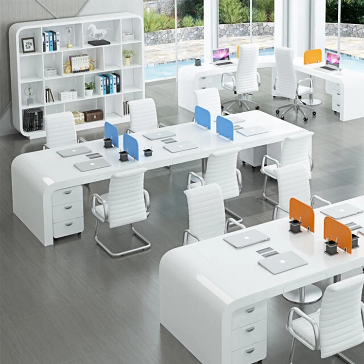 DDP one piece customized staff desk google workstation desk tiktok staff office table