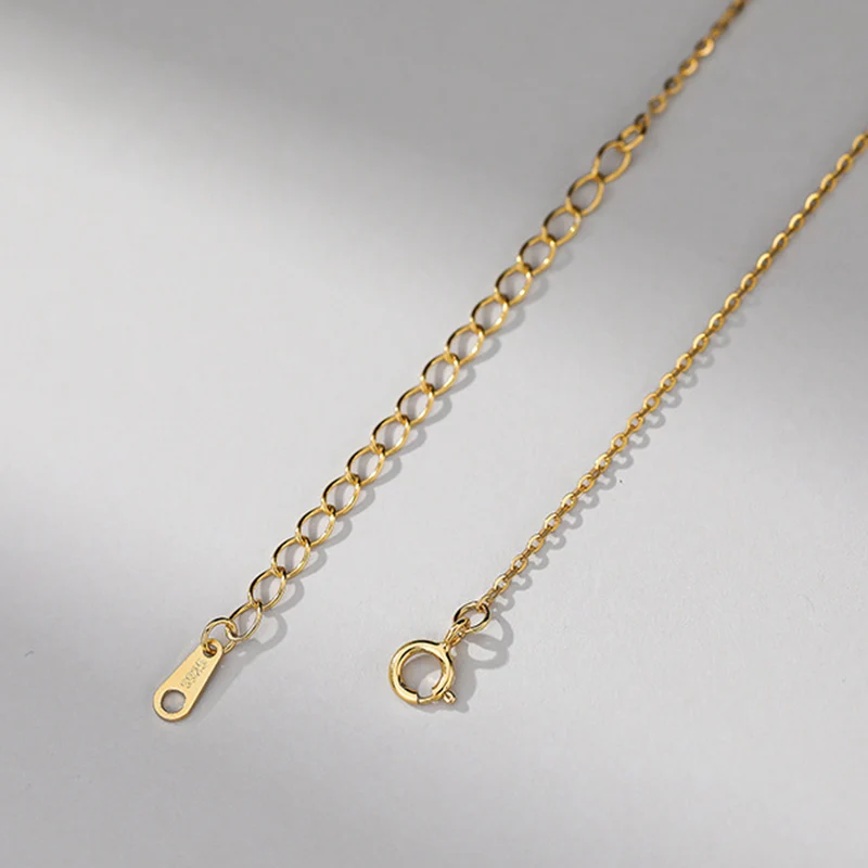 2024 Trendy 925 Sterling Silver Fashion necklace Jewelry 18K Gold Plated Heart Shape Pendant Necklace for Girl