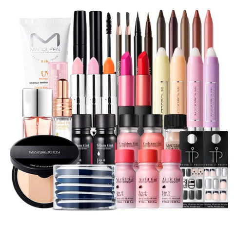 Korea Brand Cosmetic Waterproof Full Makeup Set Collection for Lip Eye Face Nail Beauty Accessories Whosale