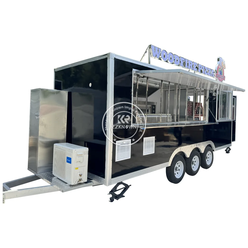 2024 US Standard Mobile Bar Trailers Multi-function Food Boutique Cinema Wedding Flower Cart Mobile Stage Trailer