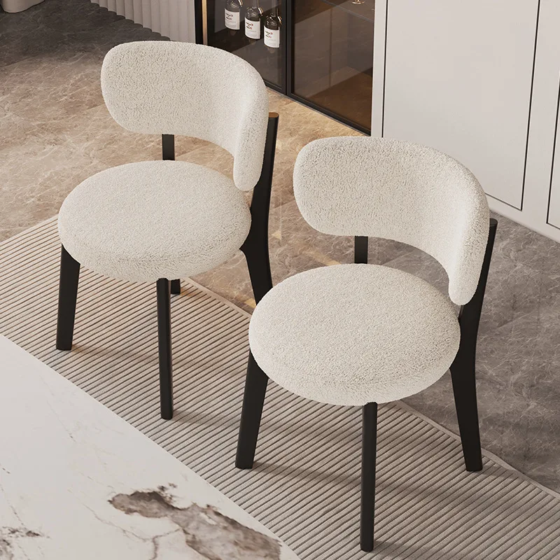 Luxury velvet upholstered dining room chair modern wooden hotel restaurant dining chair