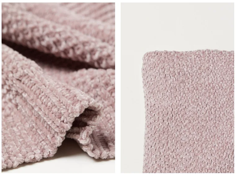 Low MOQ Custom Wholesale  Multi-color Light Chenille Knitted Blanket