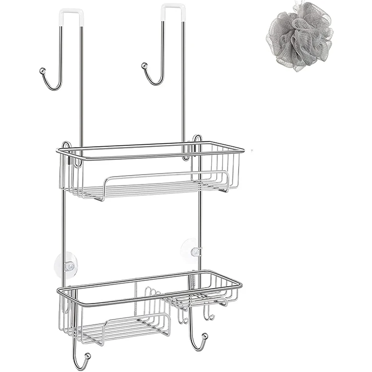 Bathroom storage rack the rack hung on the door can be used to place bath balls soap toiletries applicable to bathroom kitchen