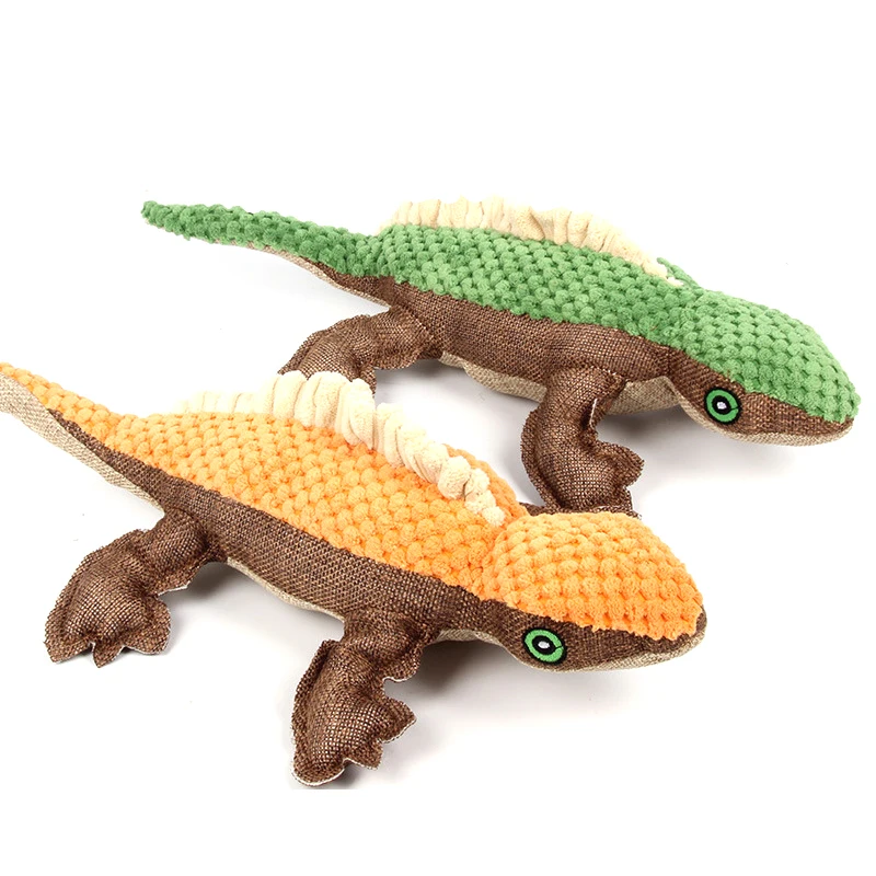 Customized Squeaky Cute Lizard Shaped Toy  Plush Dog Toys Stuffed  Dog Toy