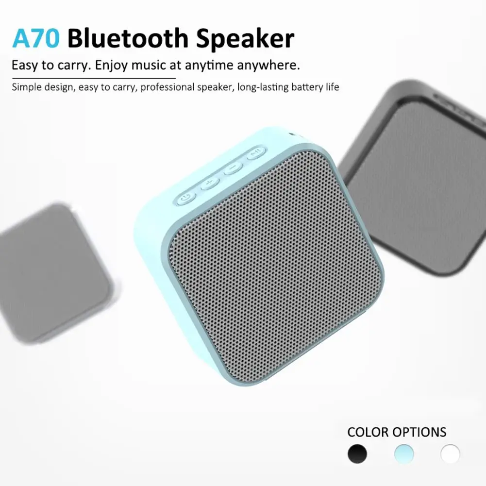 A70 беспроводной Bluetooth динамик портативный мини радио Индикатор компьютерные звуковые сабвуфер Черный квадрат Bluetooth колонки 2020