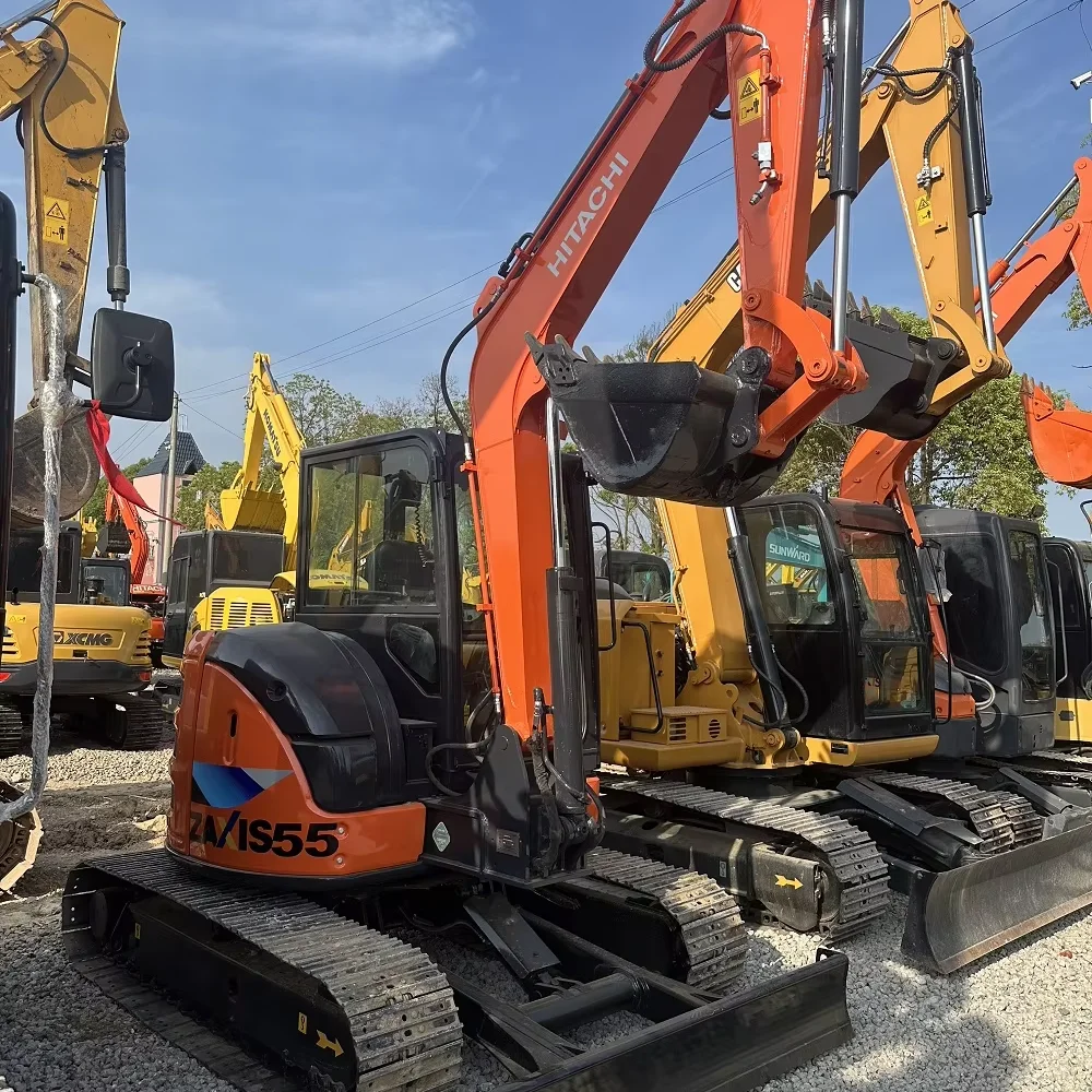 HITACHI ZX 55 Used Digger  5.5 ton Mini second-hand Hitachi  ZX 55 hydraulic excavators With Low Price