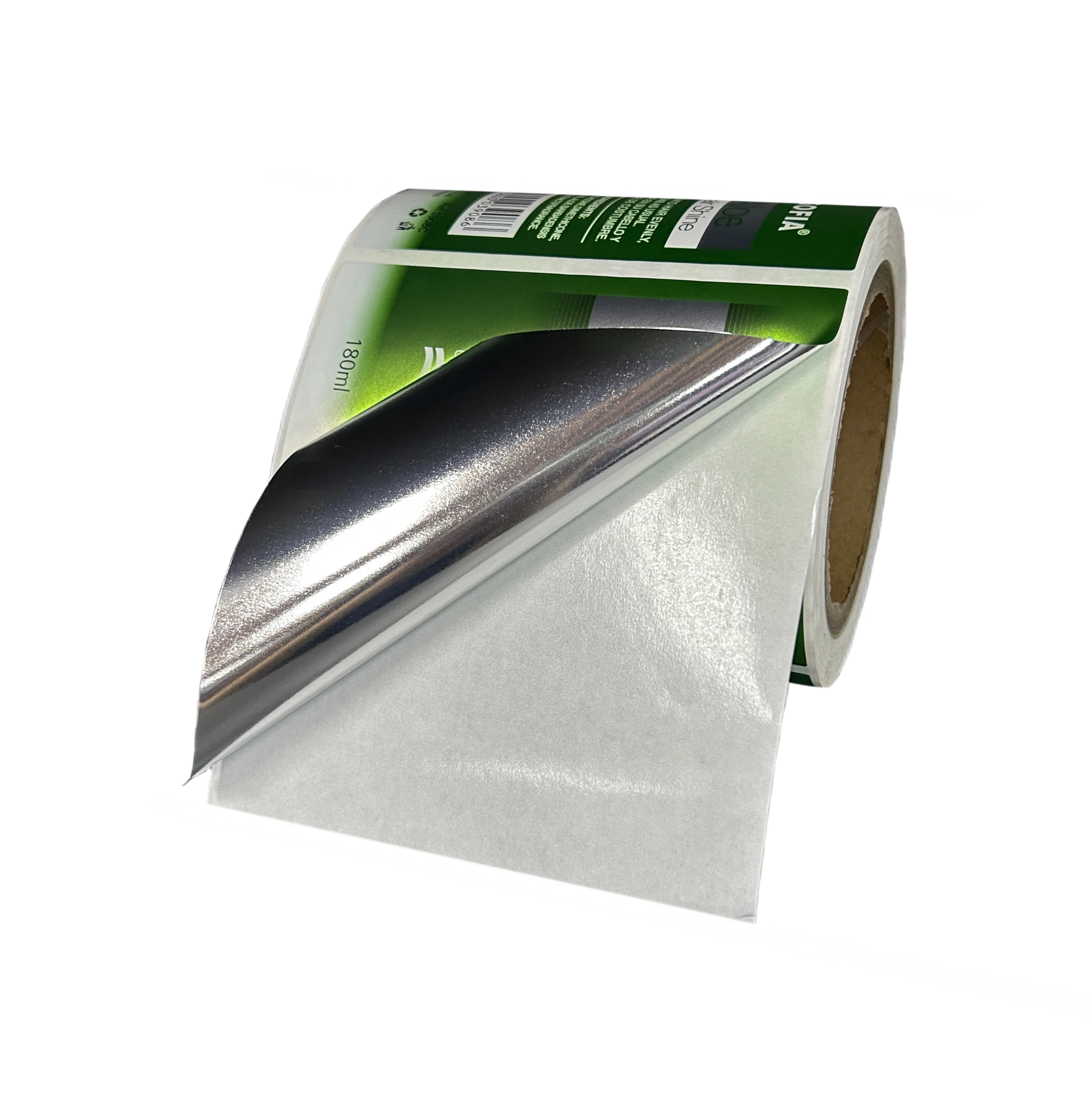Adhesive Private Label Suppliers Waterproof Shiny Silver Bopp Roll Label Shampoo Labels
