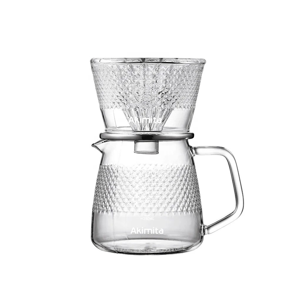 
Heat Resistant Glass Server Insulated Home Kitchen Accessory Server Maker Manual Coffee Dripper filter cup 