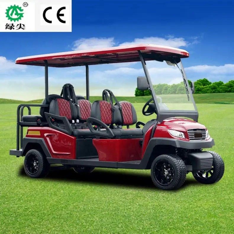 CE approved premium high quality 4 and 6 seat electric golf cart with lithium battery aluminum chassis AC system