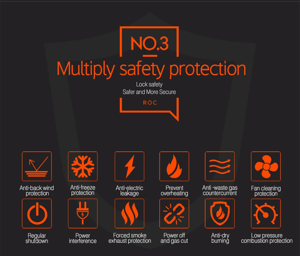 Настенный газовый котел, 26 кВт, 28 кВт, 32 кВт, водонагреватель с природным газом для отопления и горячей воды известного бренда ROC