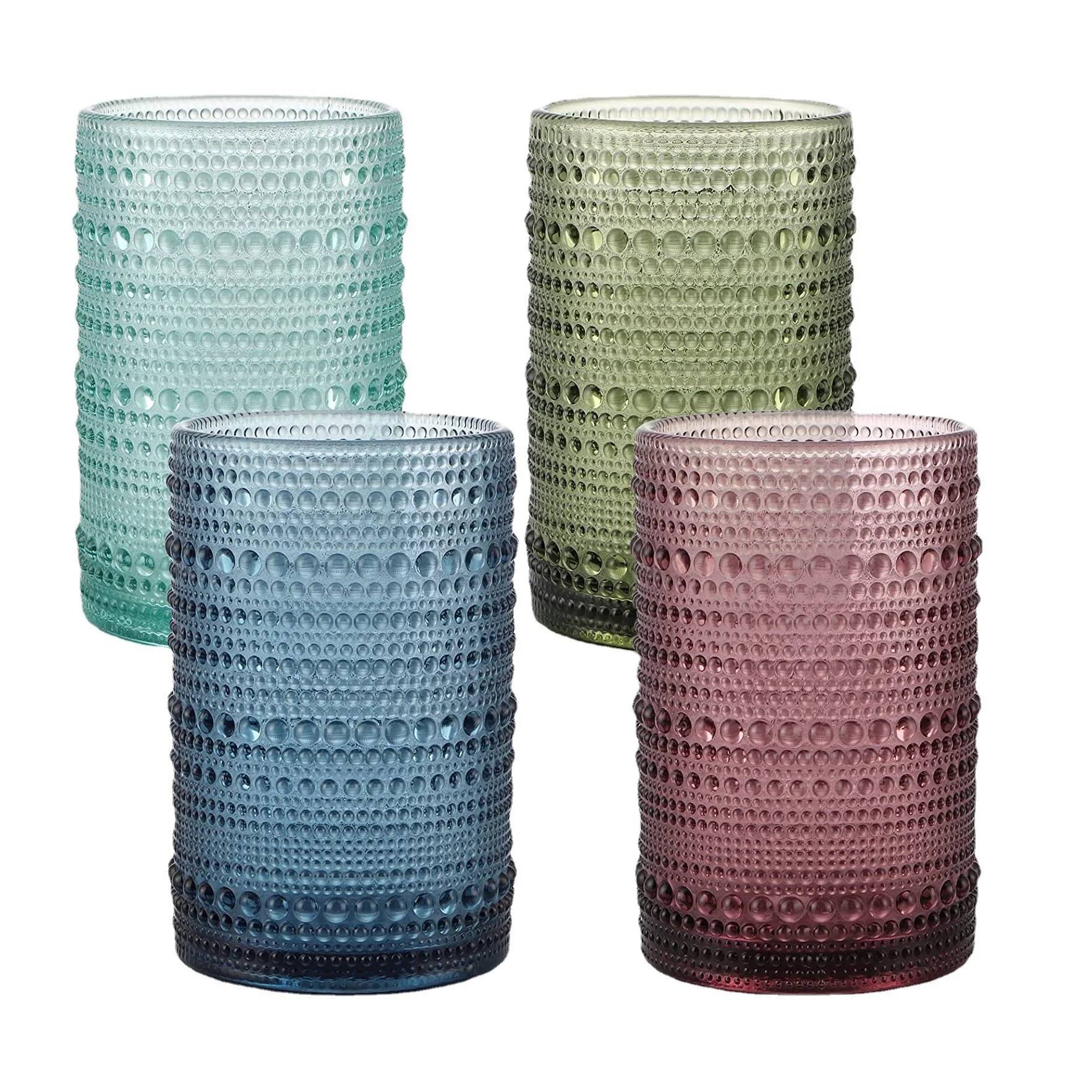 410 ml Colored Drinking Glass Kitchen Glasses Cup,for Water,Cocktail,Milk,Juice and Beverage,Drinking Glass Cup