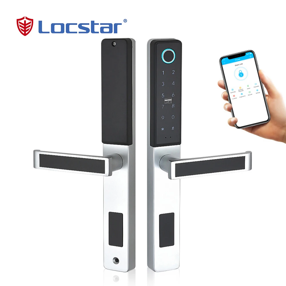 Locstar Ttlock управление через приложение BLE цифровой замок, Ультраузкие ворота, карта, пароль, замок, отпечаток пальца, умные дверные замки