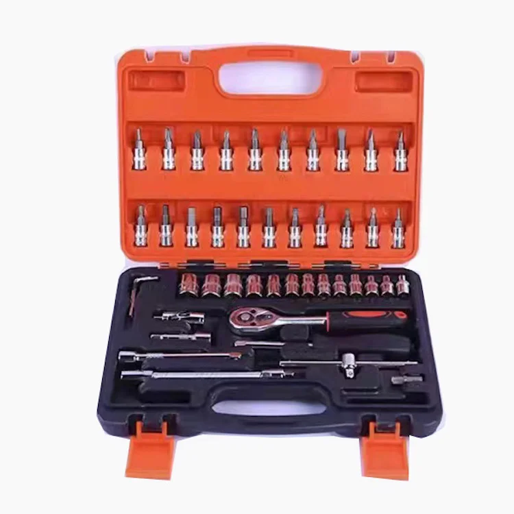 46PCS Ratchet Wrench Socket DIY Hand Tools Set for Bicycle Maintenance