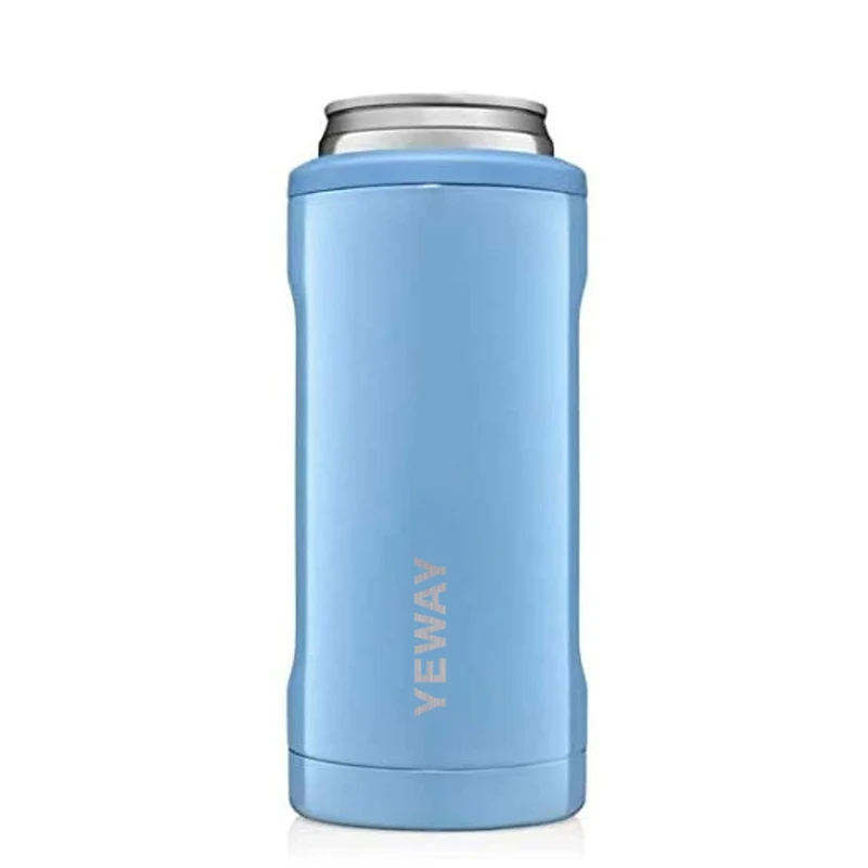 12oz Insulated Skinny Can Cooler Double-Walled Stainless Steel Drink Holder for Slim Beer Can for Tall Skinny Cans