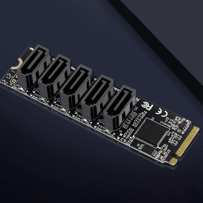 PCI-E 20 ports SATA Expansion Card PCIE X16 NVME M.2 RAID Array Expansion To 20-Port Adapter JMB585 Chip