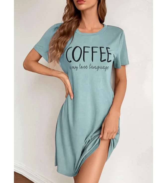 New fashion European and American women summer comfortable casual home simple dress
