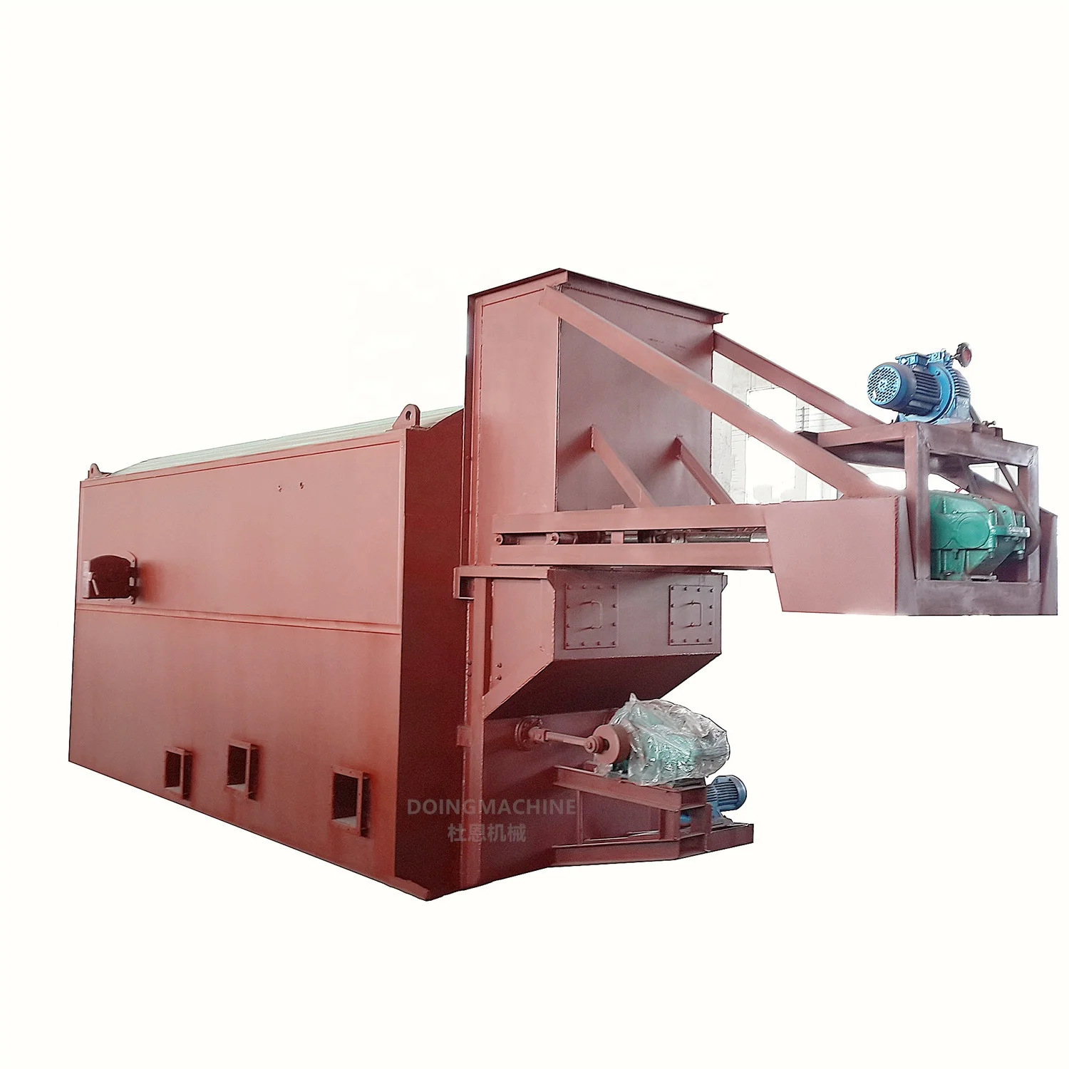 Industrial reciprocating grate biomass wood fired hot air generator