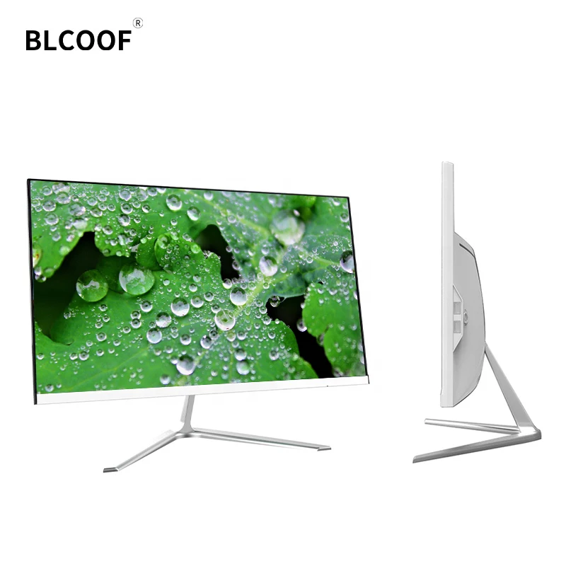 High resolution desktop computer 1920x1080 white IPS monitor Monoblock Dual Core i5 For Business gaming desktop all in one