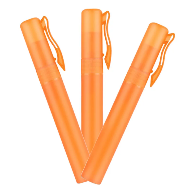 5 мл, 8 мл, 10 мл Оптовая Продажа контейнер для путешествий пластиковые мини-пульверизатор для духов, ручка с Зажим для крышки