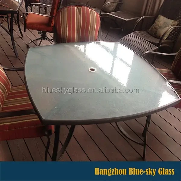 Factory Supplied 3mm-19mm Thick Frosted Milky White Aicd Etched Glass