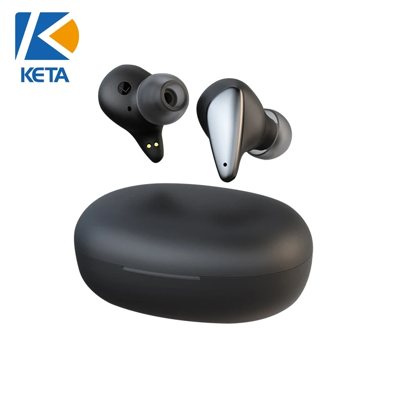 Universal Phone Control Customize embossment logo Metallic Glossy earbuds wireless earphone in ear earphone