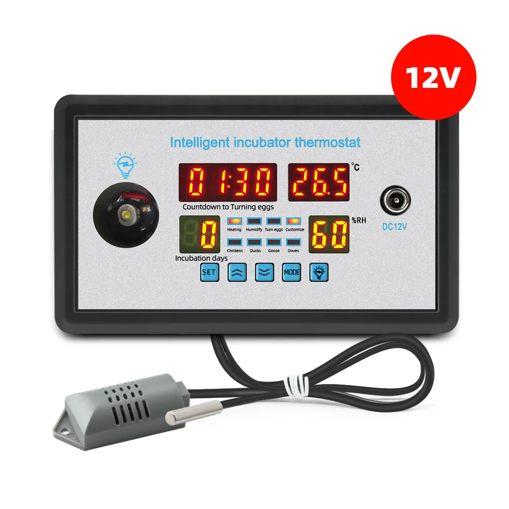 ZFX-W9002 Dual LED Digital Thermoregulator Thermometer Hygrometer Temperature Humidity Sensor Humidistat Thermostat