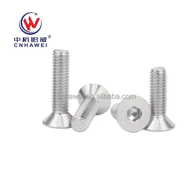 Inconel 625 ASTM F468 Ni625 Hex Socket Countersunk Head Screw Customizable Sizes ISO10642 Compliant Machine Screw