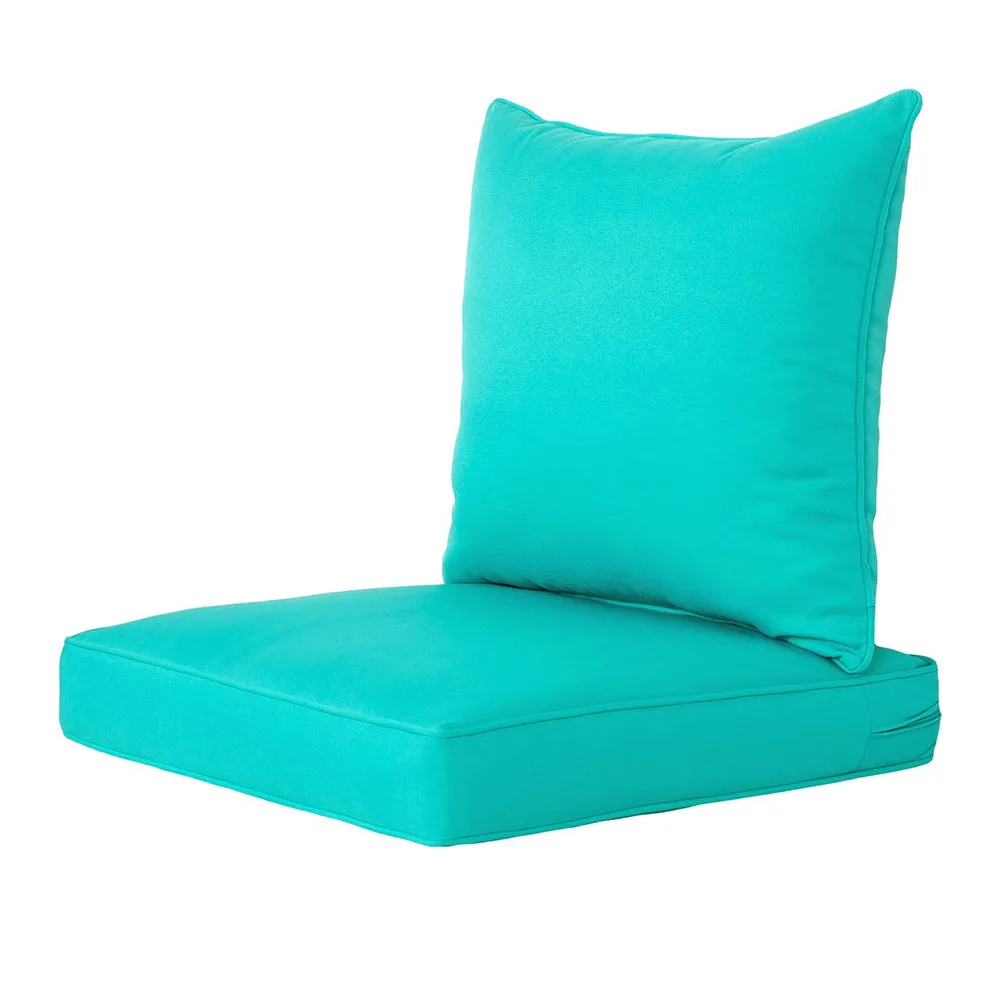 Подушки для глубокого сиденья патио 24x24, уличная дышащая водостойкая мягкая подушка с подушкой на спинку для дивана во дворе