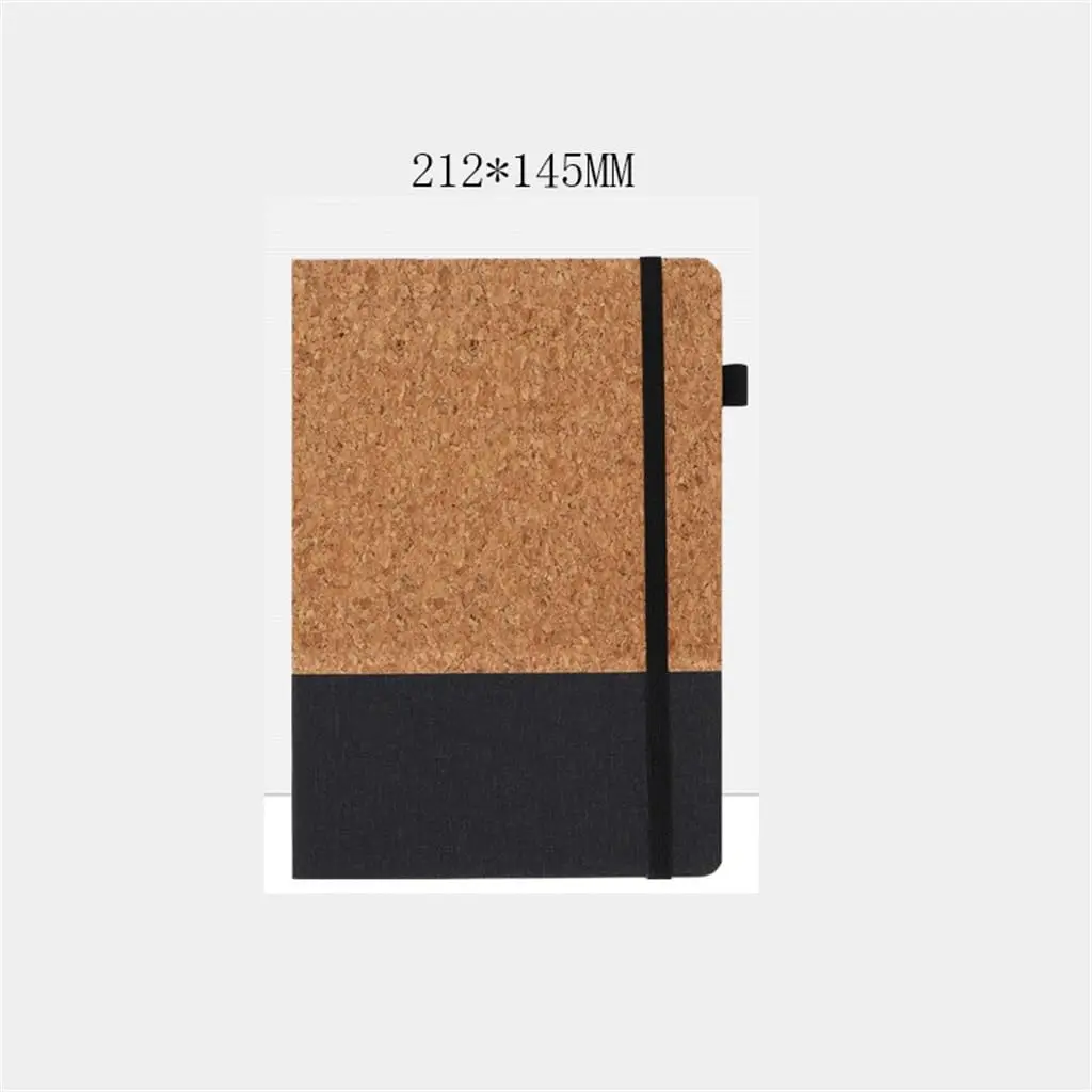 Hot Sale A5 Cork Wood cover Custom Business Office Diary Journal Pu Leather Notebook With Pen