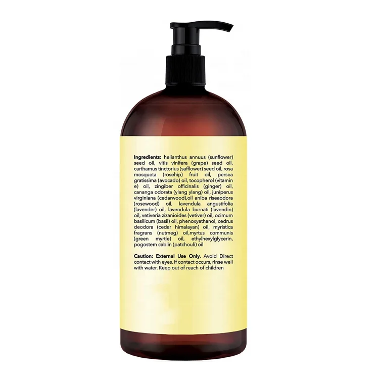 OEM Natural Ylang Ylang And Ginger Sensual Body Oil Collagen Massage Essential Oil Muscle Relaxation Massage Oil