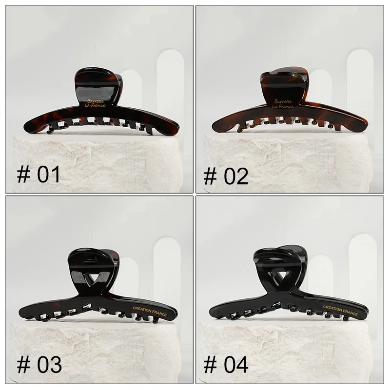 13cm Acetate Hanger Leopard Print Oversized Nordic Clips Shark Hair Claw Light Luxury Clamps for Girl Women