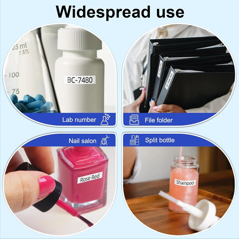 OEM Fluorescent Label Tapes Black on Yellow 6mm Typewriter Ribbon TZe-C11 Compatible with Brother Label Printer