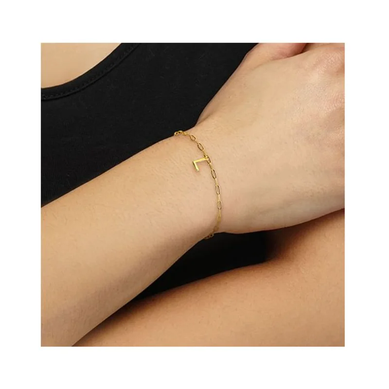 Fashion 26 Letter Paper Clip Bracelet Stainless Steel Bracelet Does Not Fade Send Friend Girlfriend Gift Jewelry