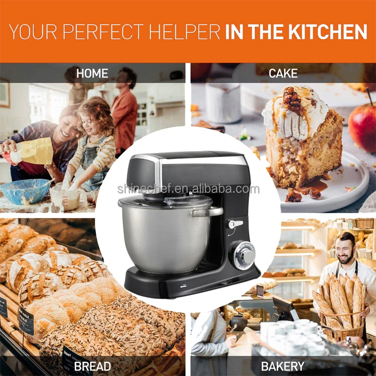 Матовый черный пищевой миксер вертикальный тестомешалка кондитерский станок для домашнего использования с проволочной