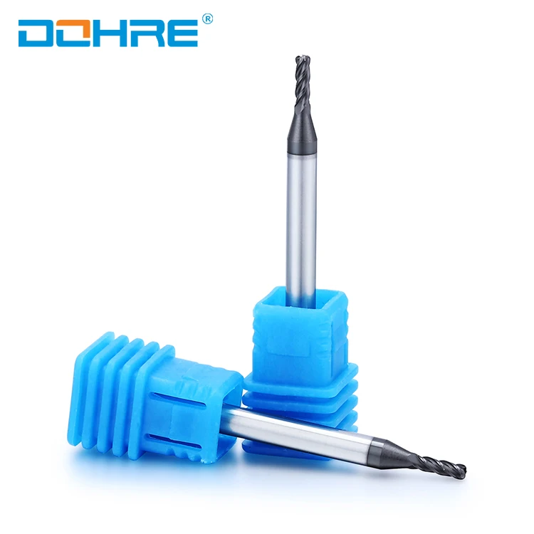 DOHRE High Performance 4F Tungsten Carbide Corner Radius Solid End Mills Milling Cutter