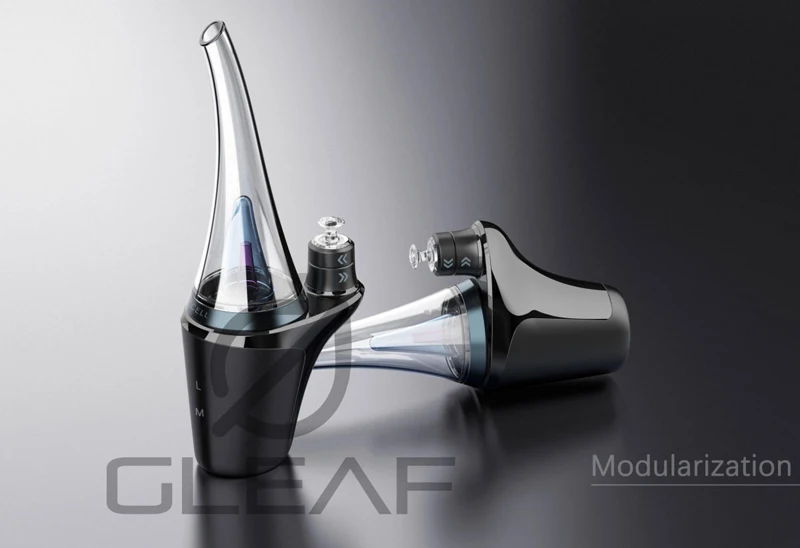 Portable dab rig crossing the Core enail 7500mAh weed vaporizer dry herb black wax vaporizer