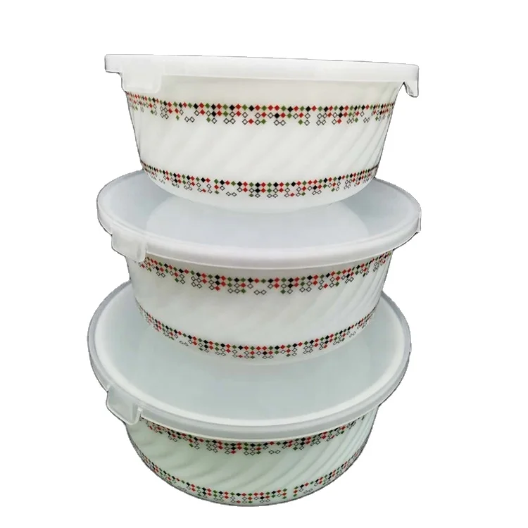 Салатные чаши, набор из опалового стекла, Прямая поставка с завода производит трехкомпонентный сервиз, наборы посуды, доска для еды, ежедневная поддержка чистого белого цвета