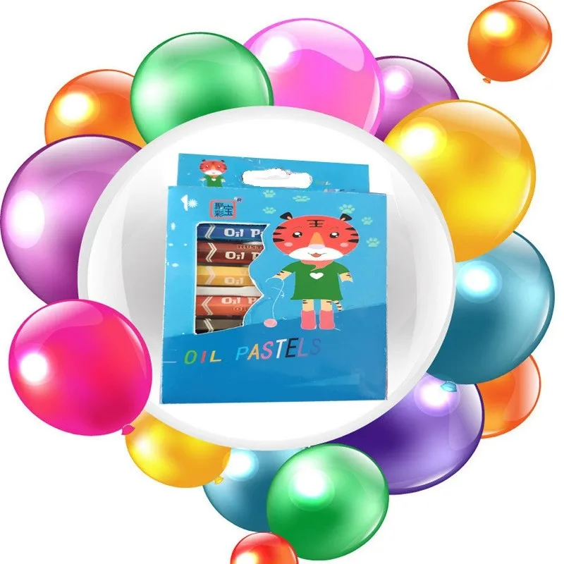Heavy color non-toxic wax crayons kids painting drawing oil pastel