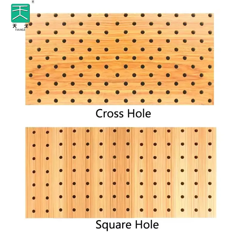 Building Project/TianGe 3M Solied Wood Decor Mdf Perforated Board 3D Model Design Wooden Acoustic Panels